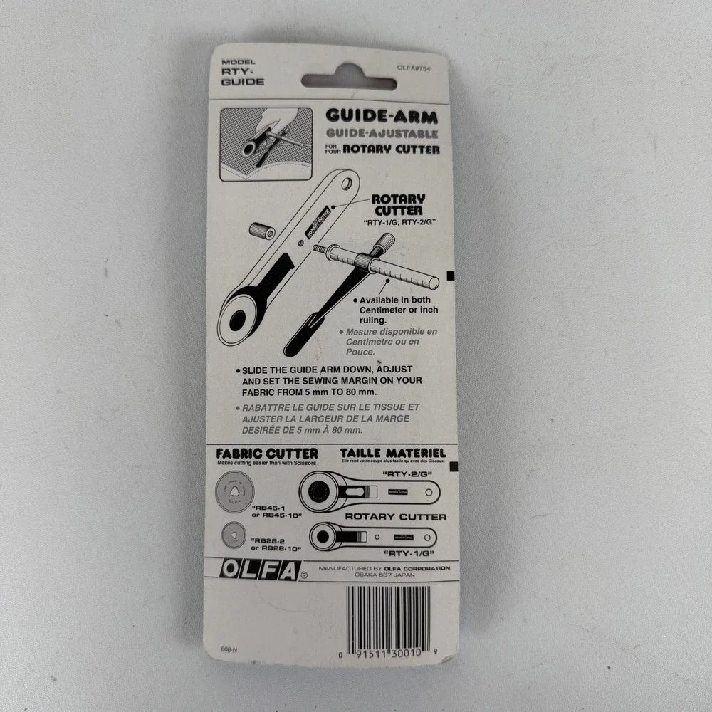 Olfa RTY-GUIDE Adjustable Guide-Arm for Rotary Cutter RTY-1/G RTY-2/G New